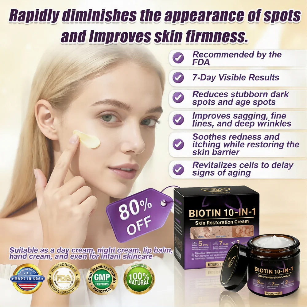 Made and Shipped from USA ✨Hopearve® Biotin 10-in-1 Skin Restoration Cream 🍀