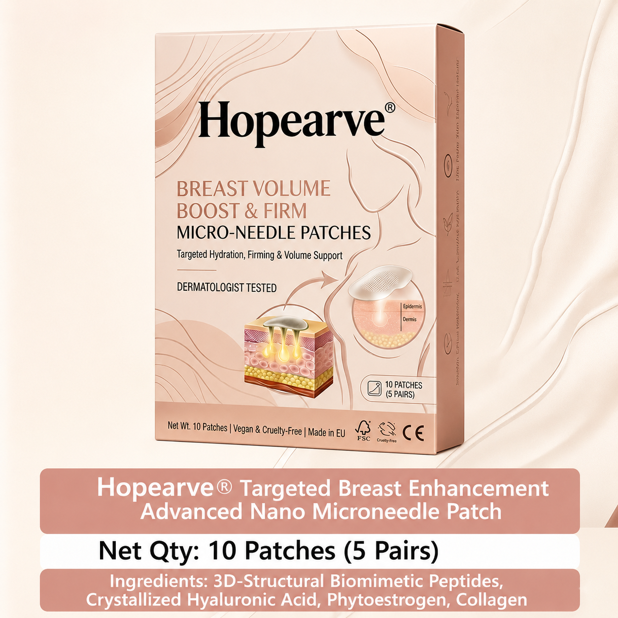 🔥Limited-time 60% sale--Hopearve Targeted Breast Enhancement Advanced Nano-Microneedle Patches